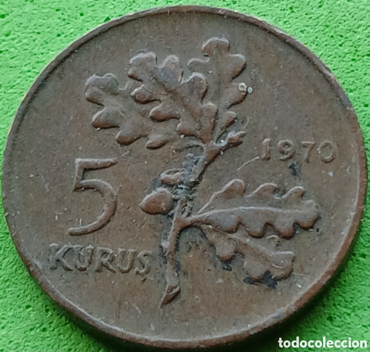 Monedas antiguas de Asia: Turqu&iacute;a 5 kurus 1970 km#890.2