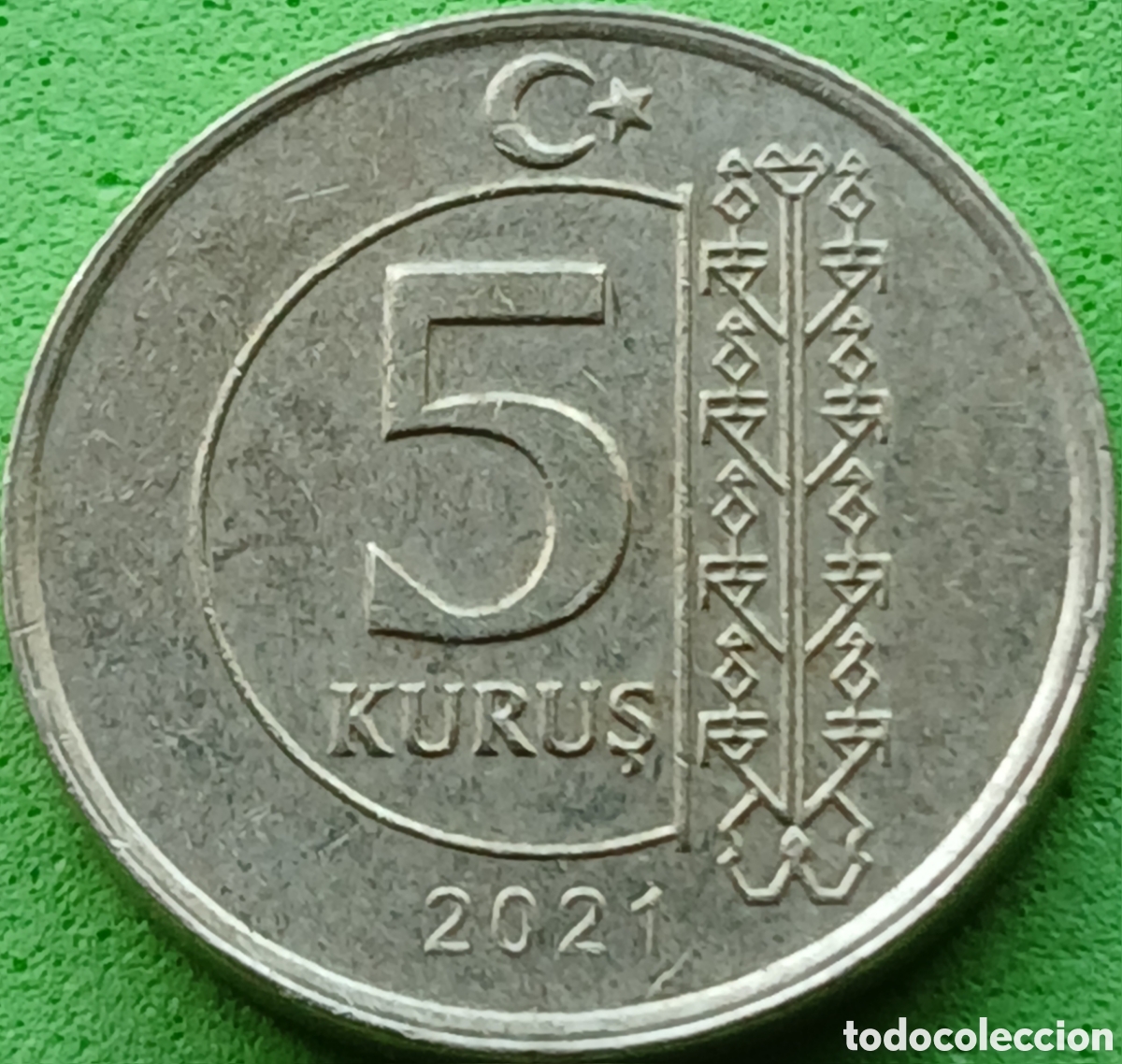 Monedas antiguas de Asia: Turqu&iacute;a 5 kurus 2021 km#1240