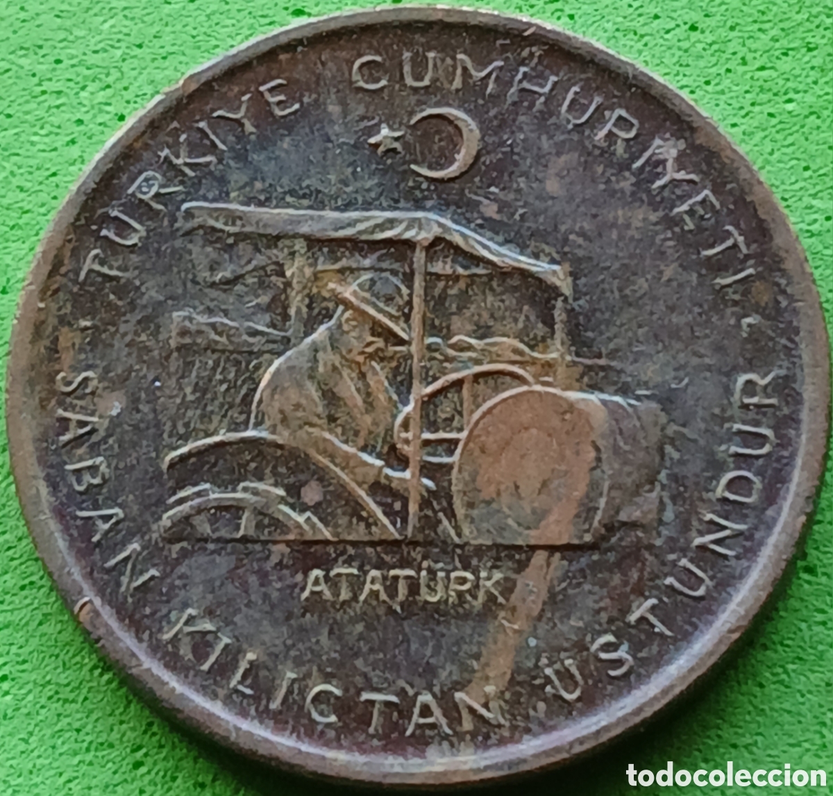 Monedas antiguas de Asia: Turqu&iacute;a 10 kurus 1971 km#898.1 FAO