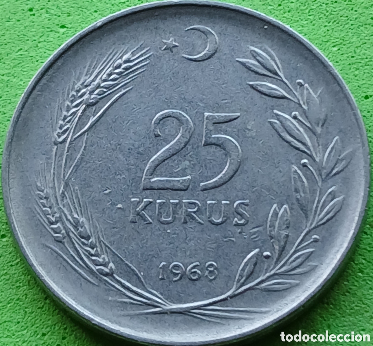 Monedas antiguas de Asia: Turqu&iacute;a 25 kurus 1968 km#892.3