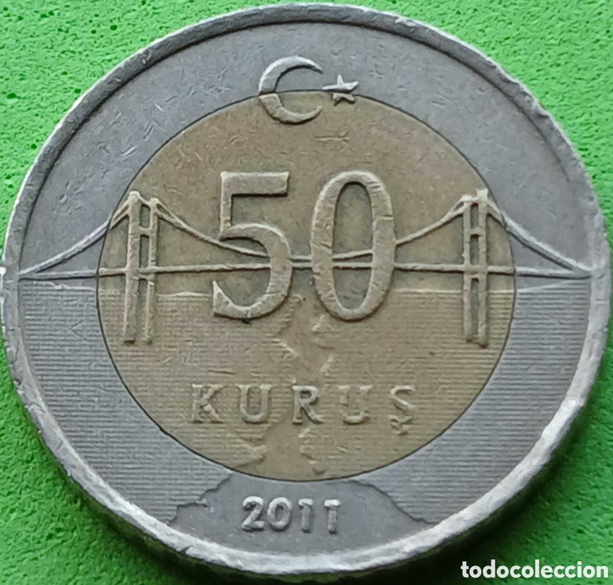 Monedas antiguas de Asia: Turqu&iacute;a 50 kurus 2011 km#1243