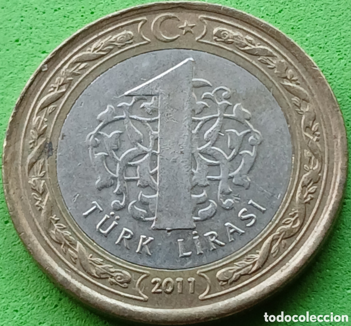 Monedas antiguas de Asia: Turqu&iacute;a 1 lira 2011 km#1244