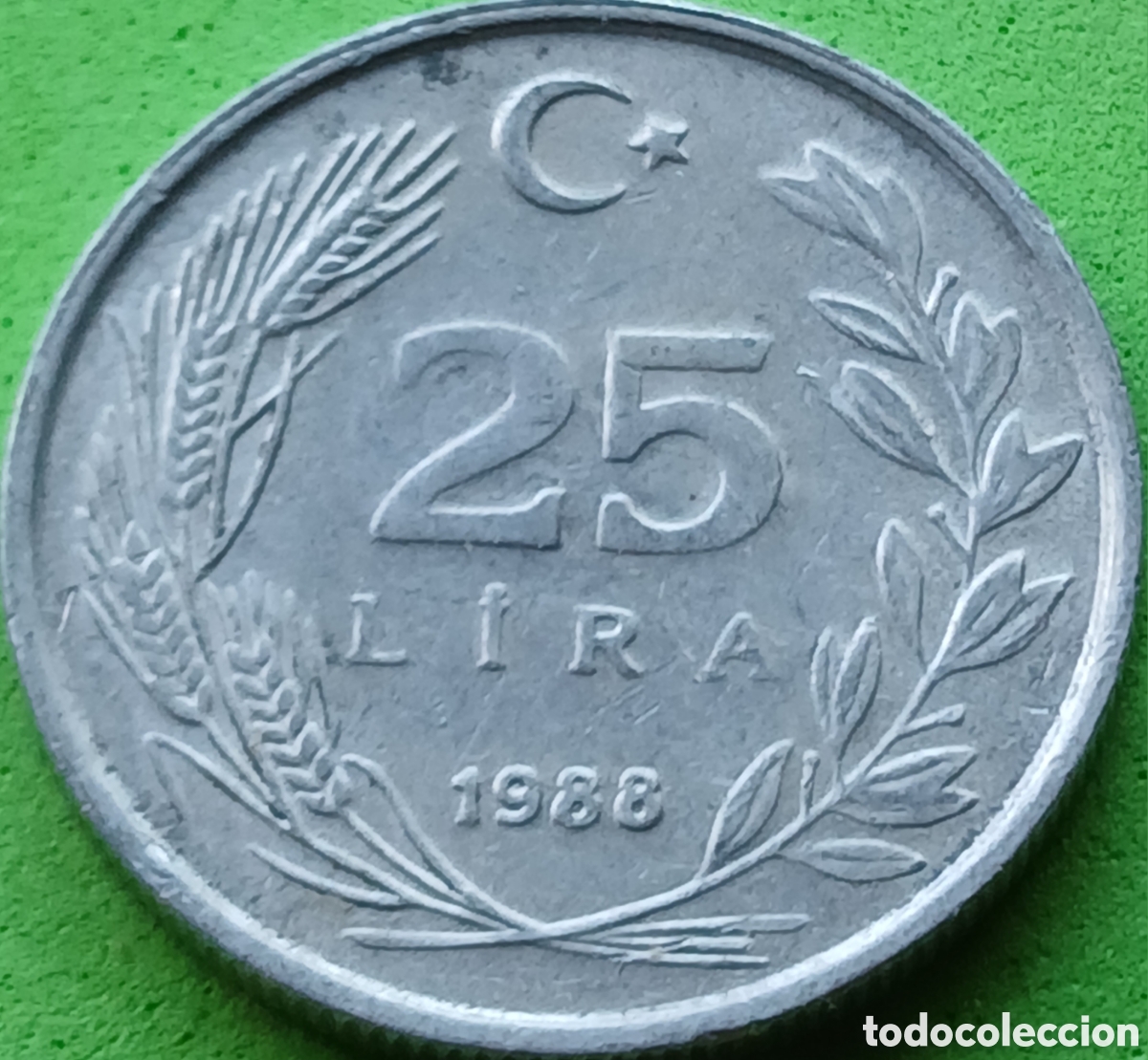 Monedas antiguas de Asia: Turqu&iacute;a 25 liras 1988 km#975