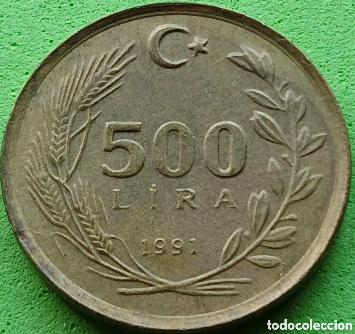 Monedas antiguas de Asia: Turqu&iacute;a 500 liras 1991 km#989