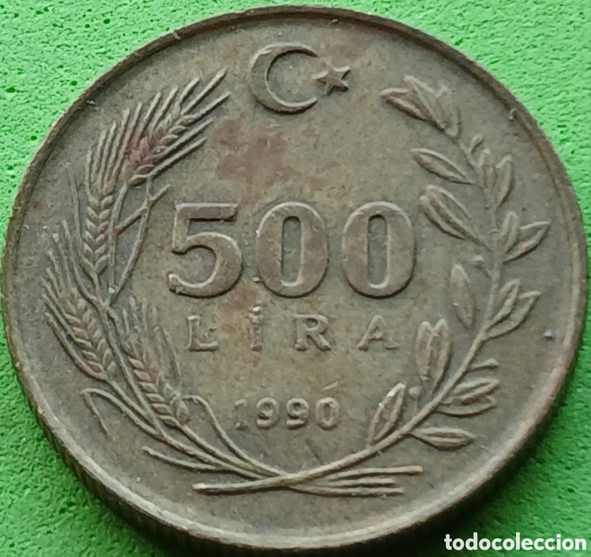 Monedas antiguas de Asia: Turqu&iacute;a 500 liras 1990 km#989