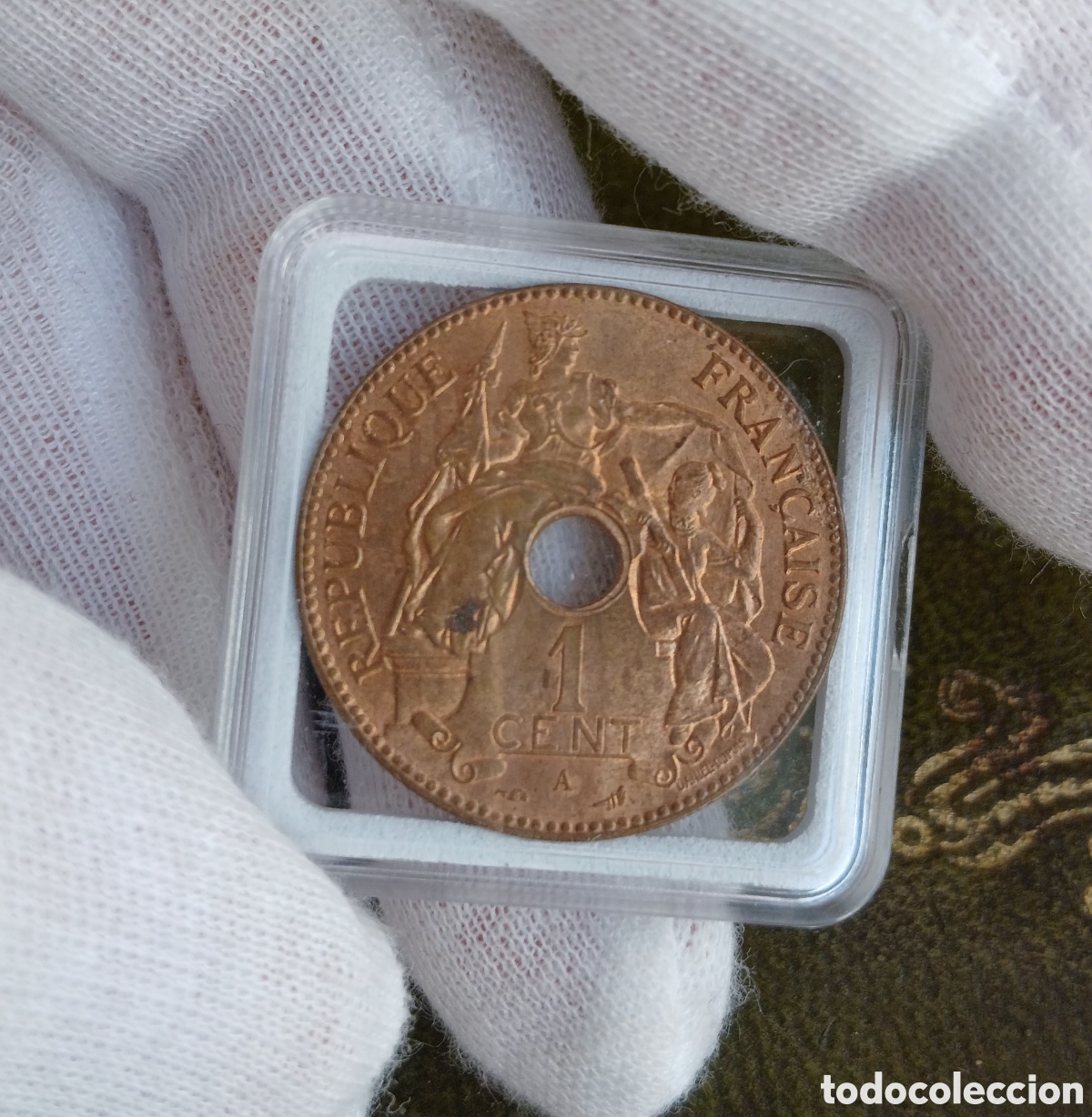 Monedas antiguas de Asia: L210M34. Indochina Francesa 1centavo