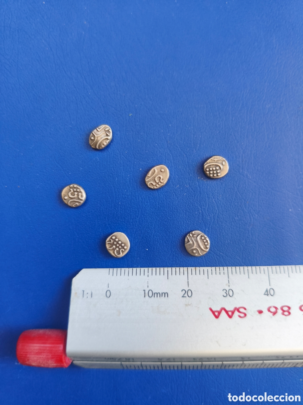 Monedas antiguas de Asia: Chuckram Plata India Travancore 1700-1800