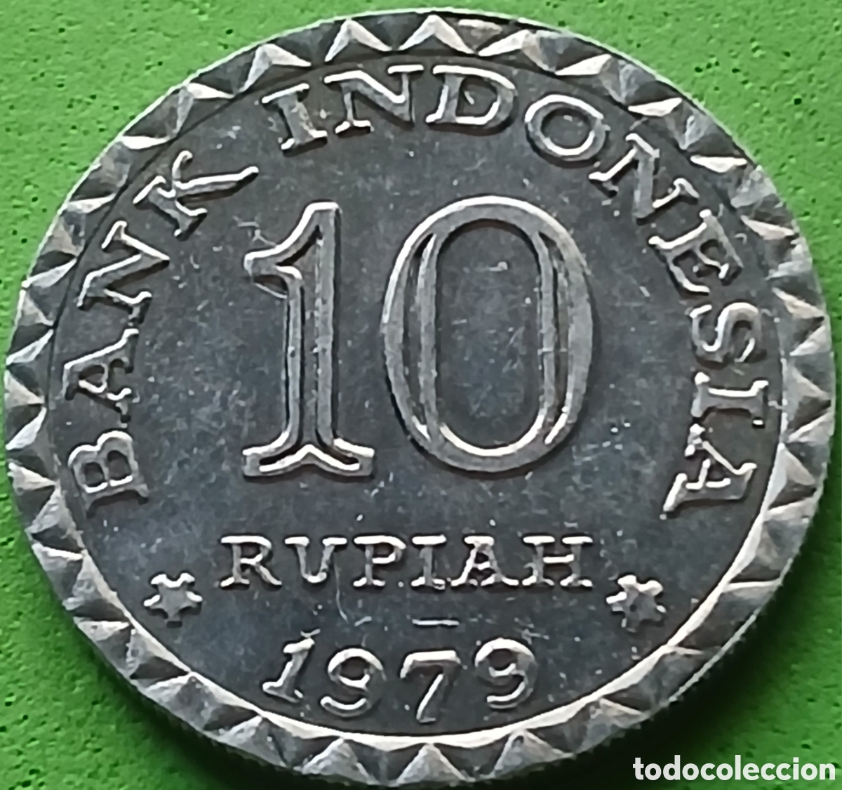 Monedas antiguas de Asia: Indonesia 10 rupias 1979 km#44 Programa Nacional de Ahorro