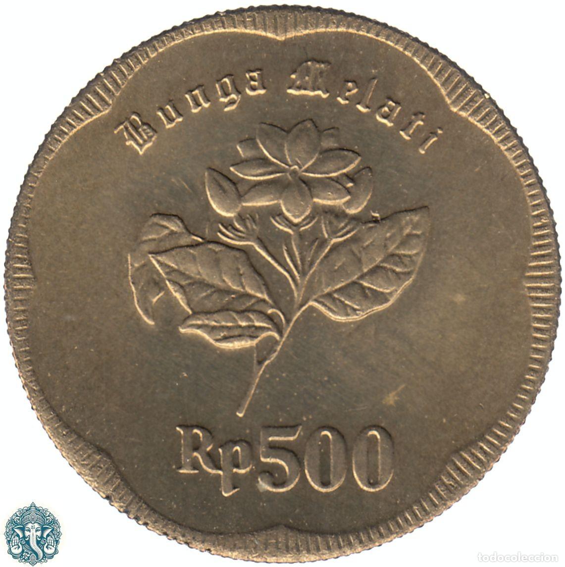 Monedas antiguas de Asia: INDONESIA 500 Rupias 1992 KM#54