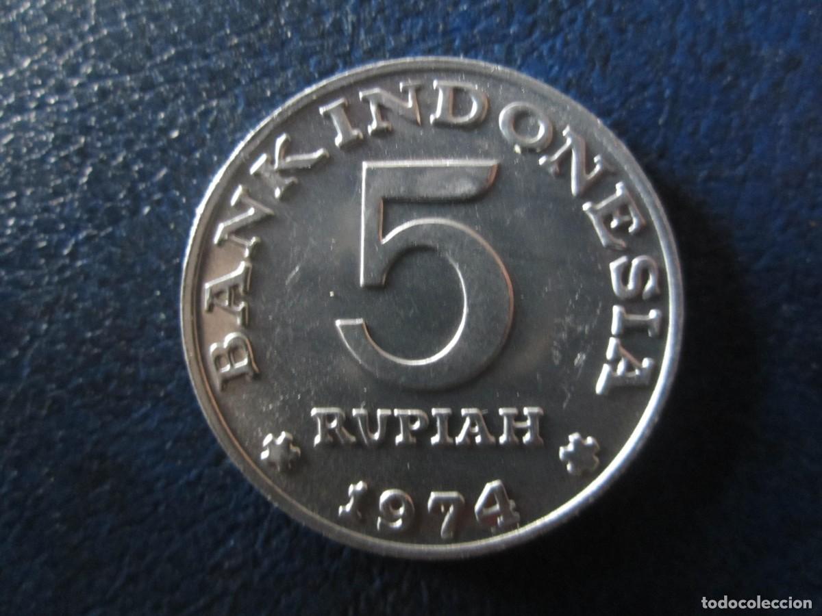 Monedas antiguas de Asia: Indonesia 5 Rupias 1974