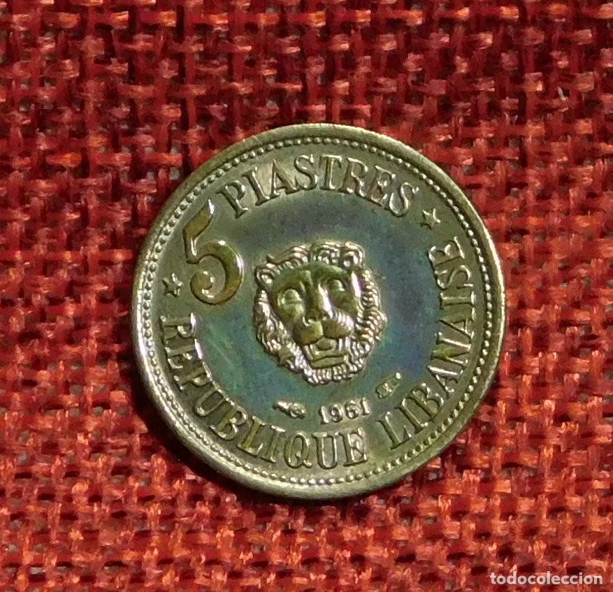 Monedas antiguas de Asia: Libano - Banque du Liban - A&ntilde;o 1961 - 5 cinco Piastres
