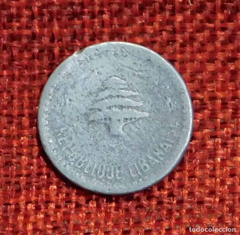 Monedas antiguas de Asia: Libano - Banque du Liban - A&ntilde;o 1954 - 5 cinco Piastres