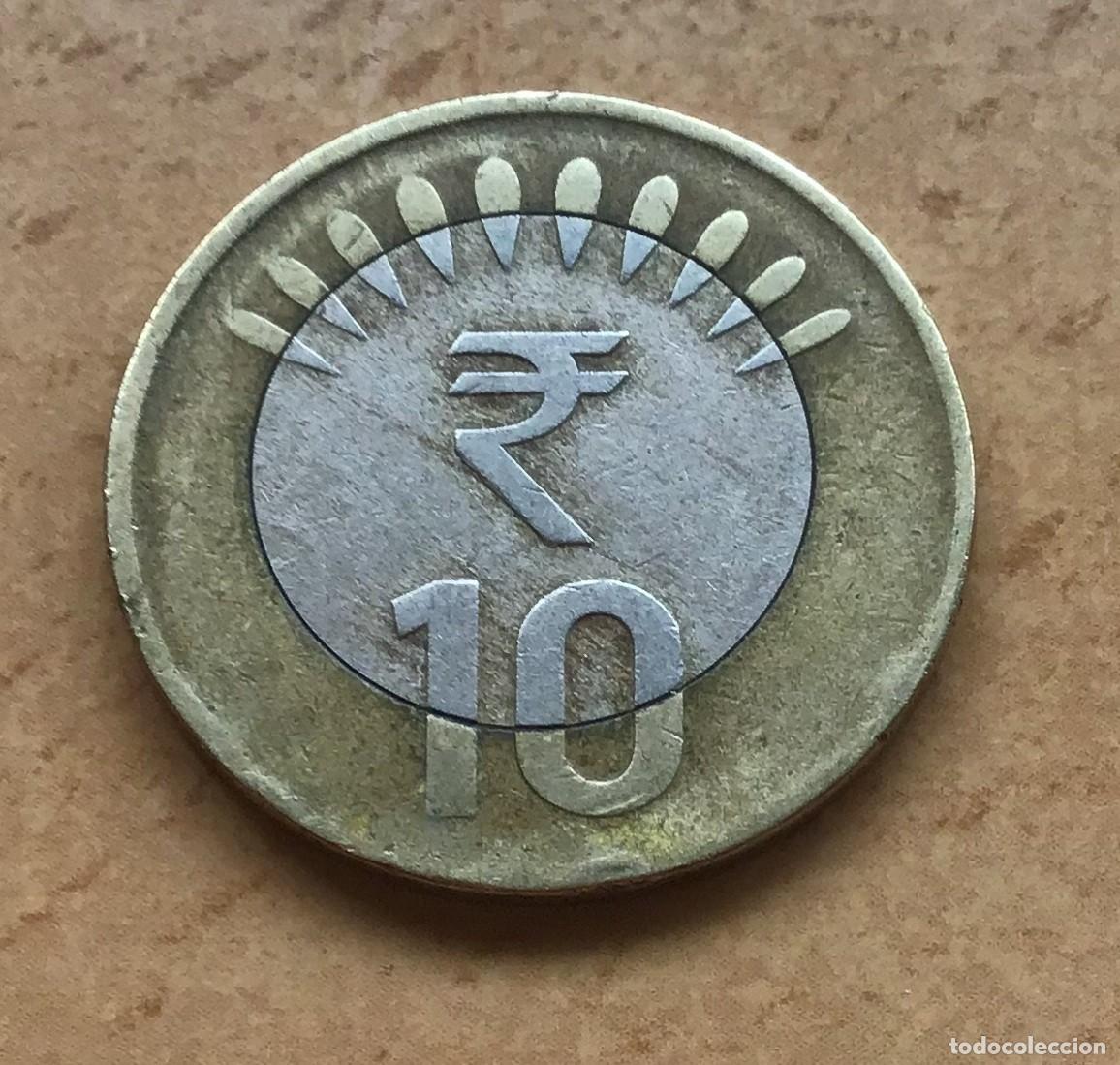 Monedas antiguas de Asia: 10 rupias de India. A&ntilde;o 2014. Ceca de Noida (O)