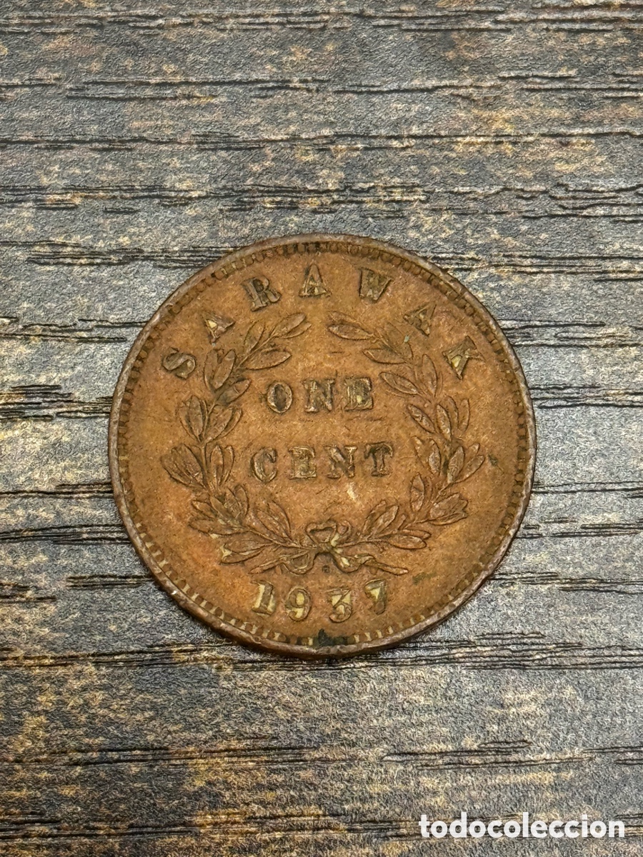 Monedas antiguas de Asia: 1 centavo Sarawak 1933 - Foto 2