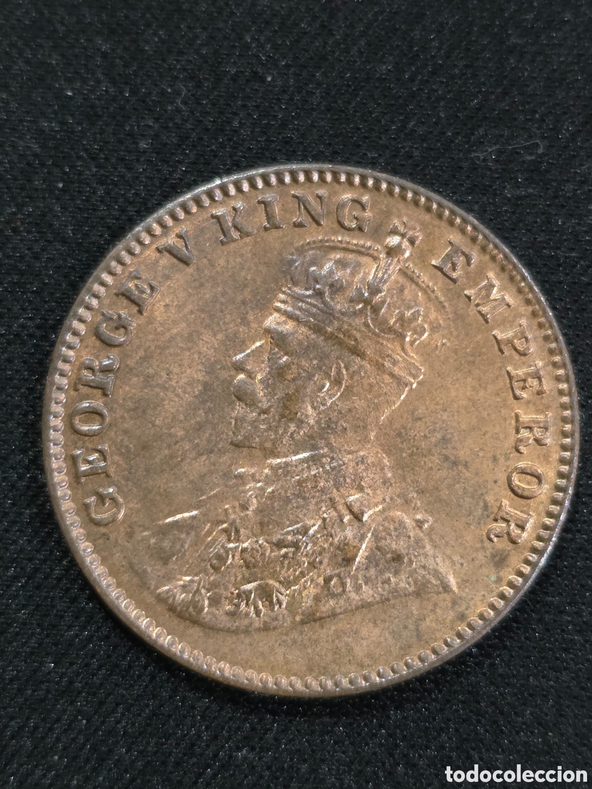 Moedas antigas da &Aacute;sia: India Brit&aacute;nica 1/4 anna 1927 MBC