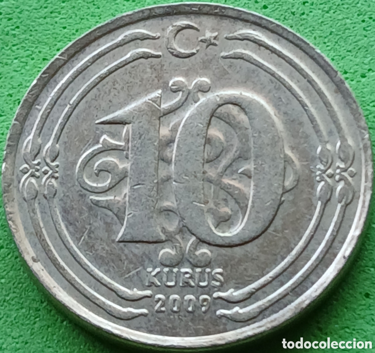 Monedas antiguas de Asia: Turqu&iacute;a 10 kurus 2009 km#1241