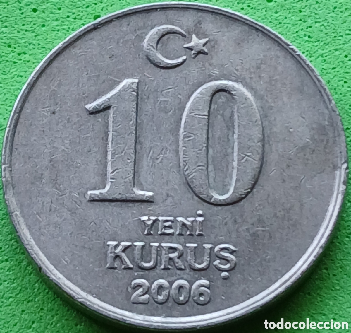 Monedas antiguas de Asia: Turqu&iacute;a 10 nuevos kurus 2006 km#1166