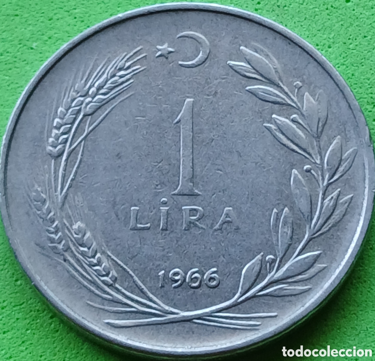 Monedas antiguas de Asia: Turqu&iacute;a 1 lira 1966 km#889a.1