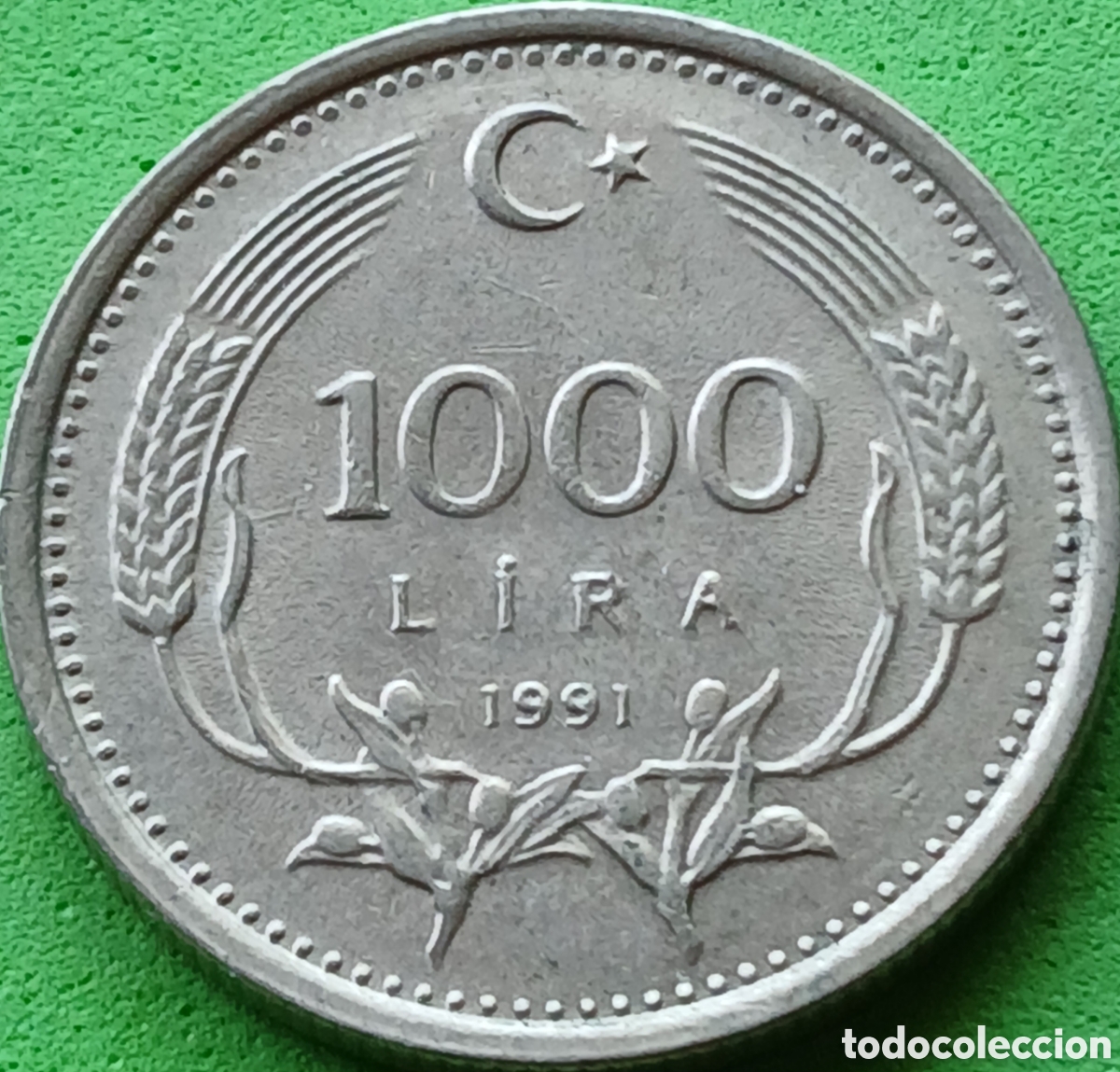 Monedas antiguas de Asia: Turqu&iacute;a 1000 liras 1991 km#997