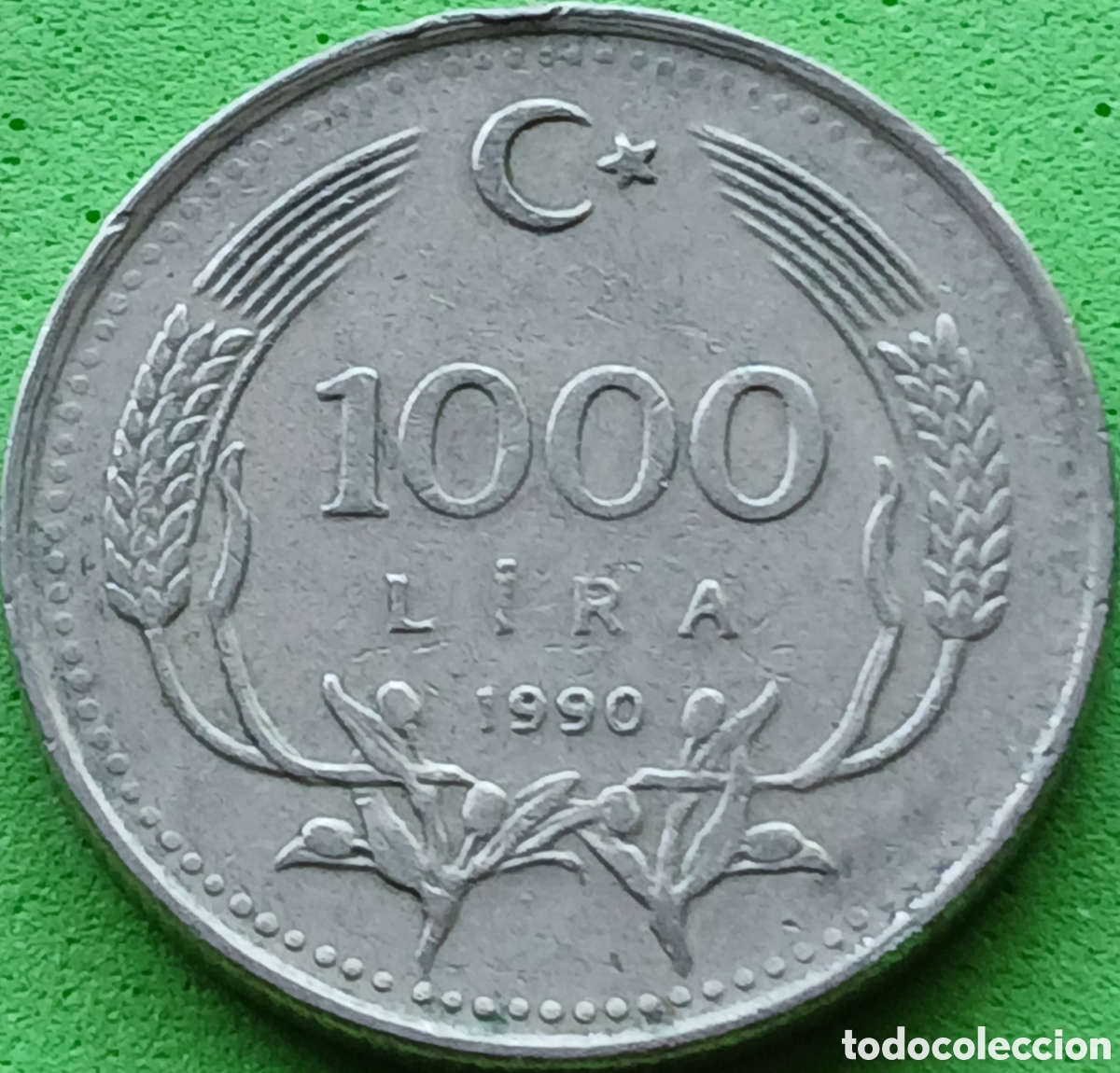 Monedas antiguas de Asia: Turqu&iacute;a 1000 liras 1990 km#997