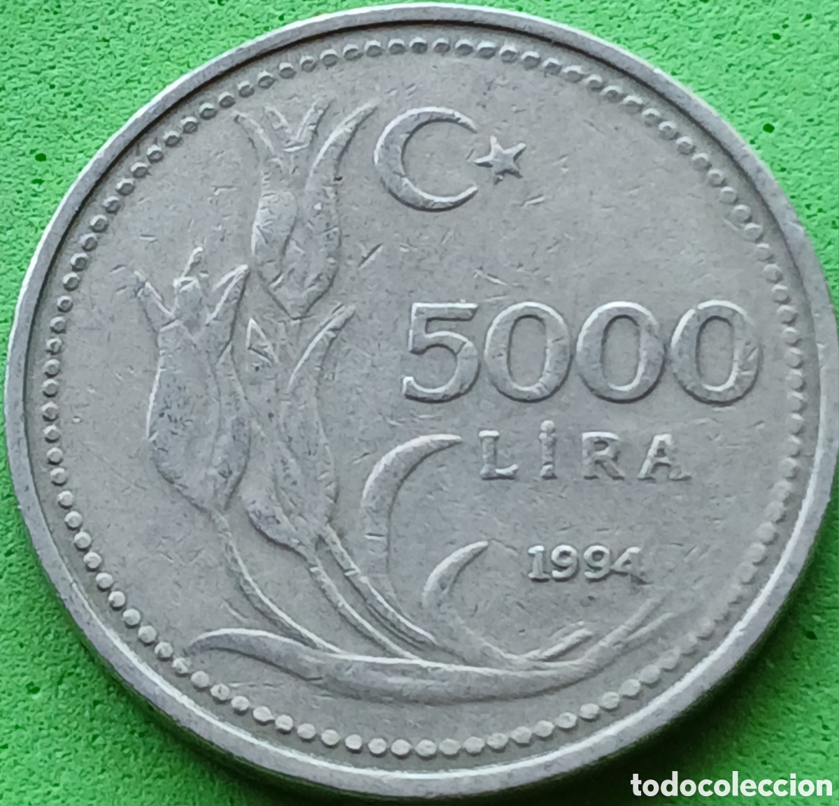 Monedas antiguas de Asia: Turqu&iacute;a 5000 liras 1994 km#1025