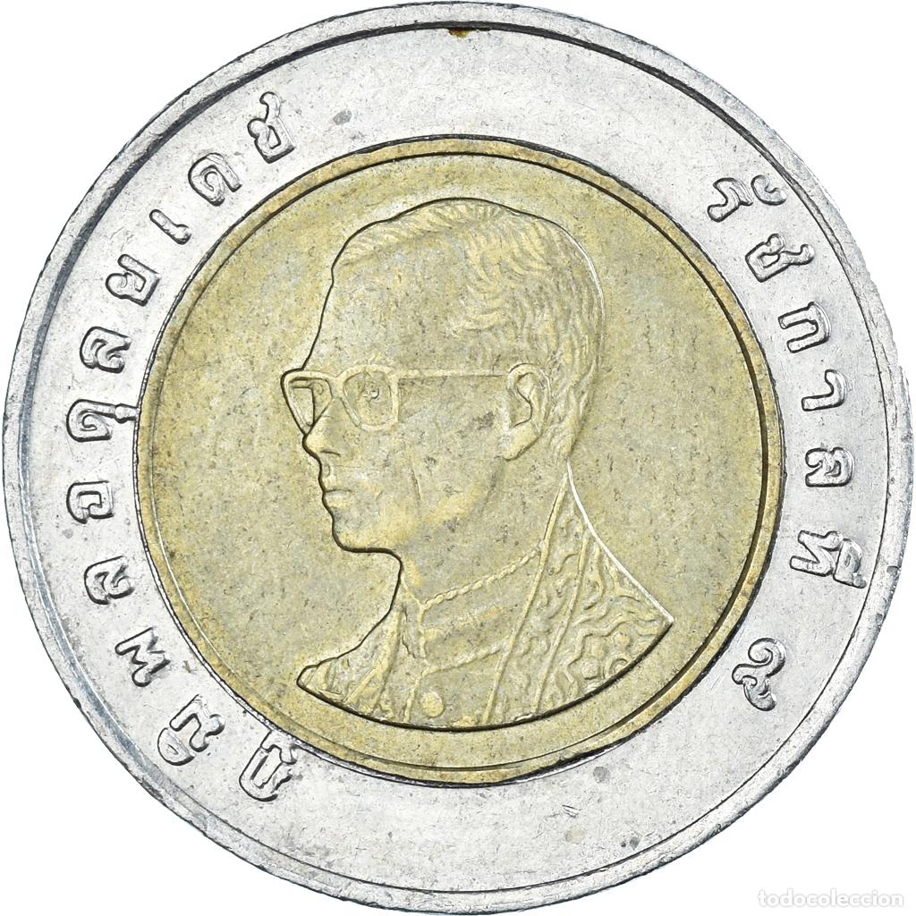 Monedas antiguas de Asia: [#1468616] Moneda, Tailandia, 10 Baht, 2008