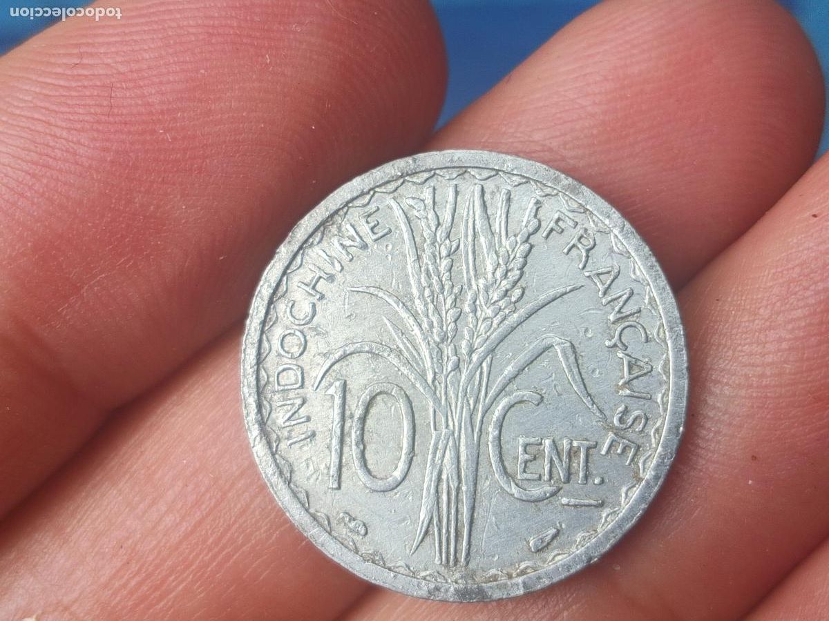 Monedas antiguas de Asia: 10 centimes de Indochina 1945