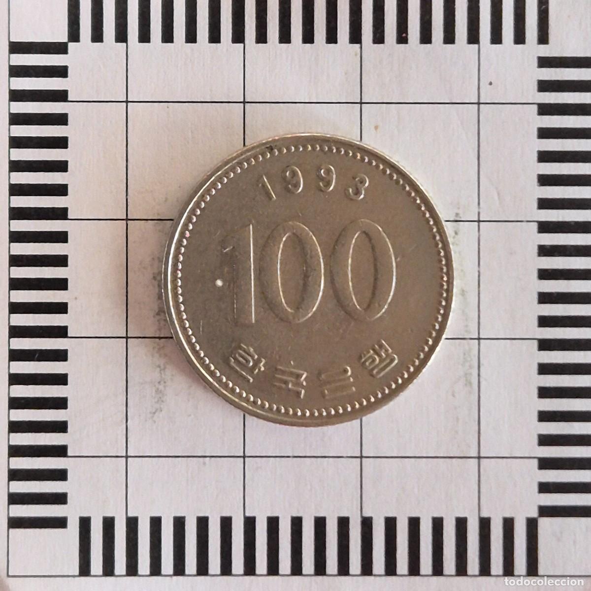 Moedas antigas da &Aacute;sia: 100 WON, COREA DEL SUR. 1993. (KM#35.2).