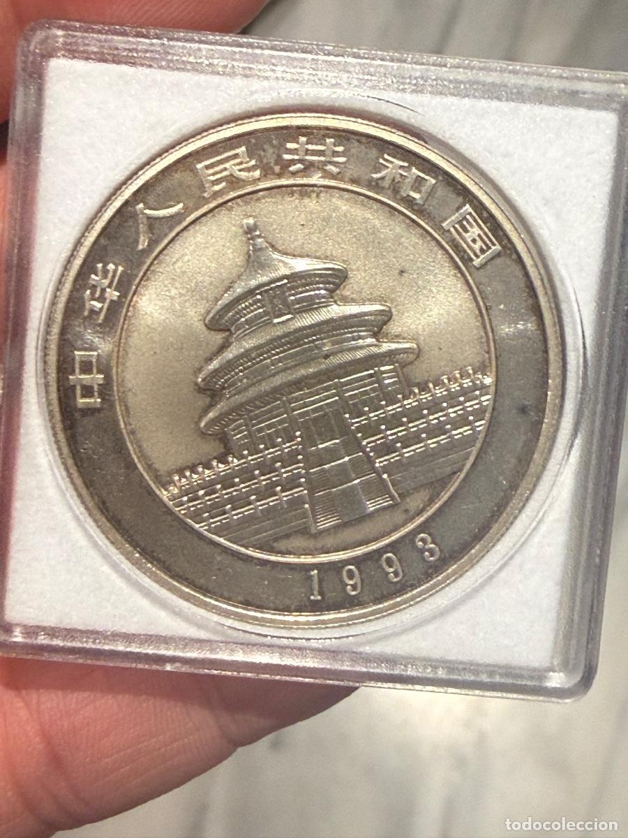 Monedas antiguas de Asia: Moneda de 10 yuan 1993 1 onza de plata pura
