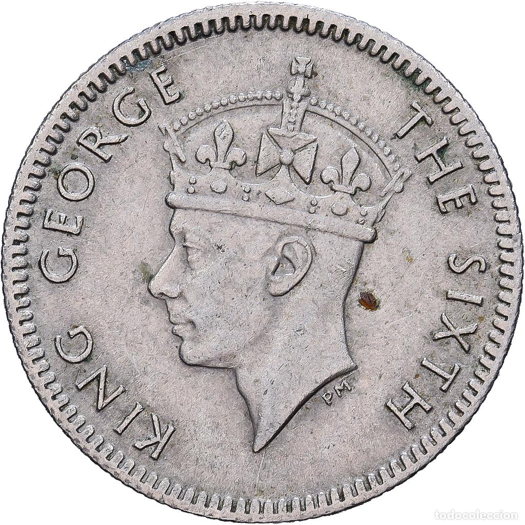 Monedas antiguas de Asia: [#1252539] MALAYA, George VI, 5 Cents, 1950, British Royal Mint, Cupronickel, BC+