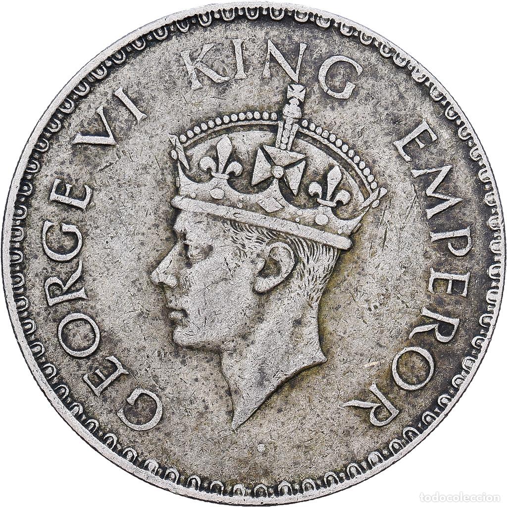 Monedas antiguas de Asia: [#1252556] India-Brit&aacute;nica, George VI, 1 Rupee, 1941, Bombay, Plata, MBC