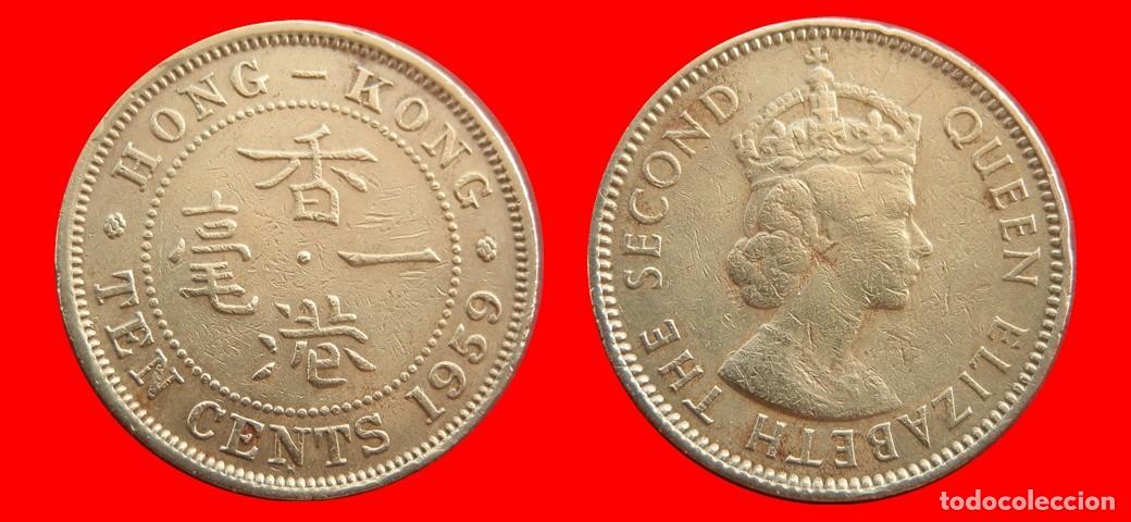 Monedas antiguas de Asia: 10 CENTAVOS CENTS CENTIMOS 1959 HONG KONG-154890