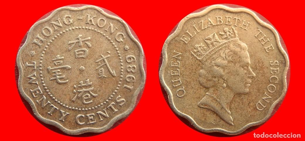 Monedas antiguas de Asia: 20 CENTAVOS CENTS CENTIMOS 1989 HONG KONG-154899