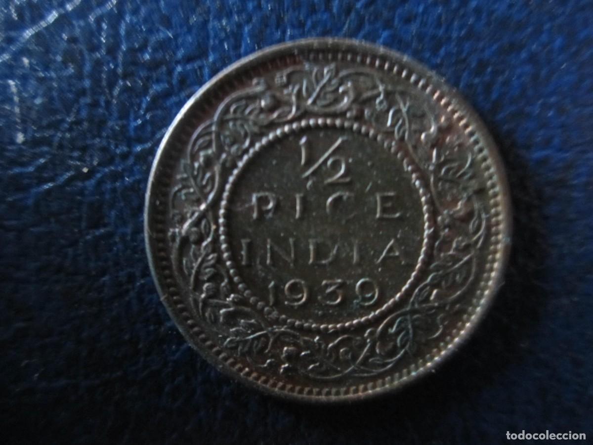 Monedas antiguas de Asia: India Brit&aacute;nica 1/2 pice 1939