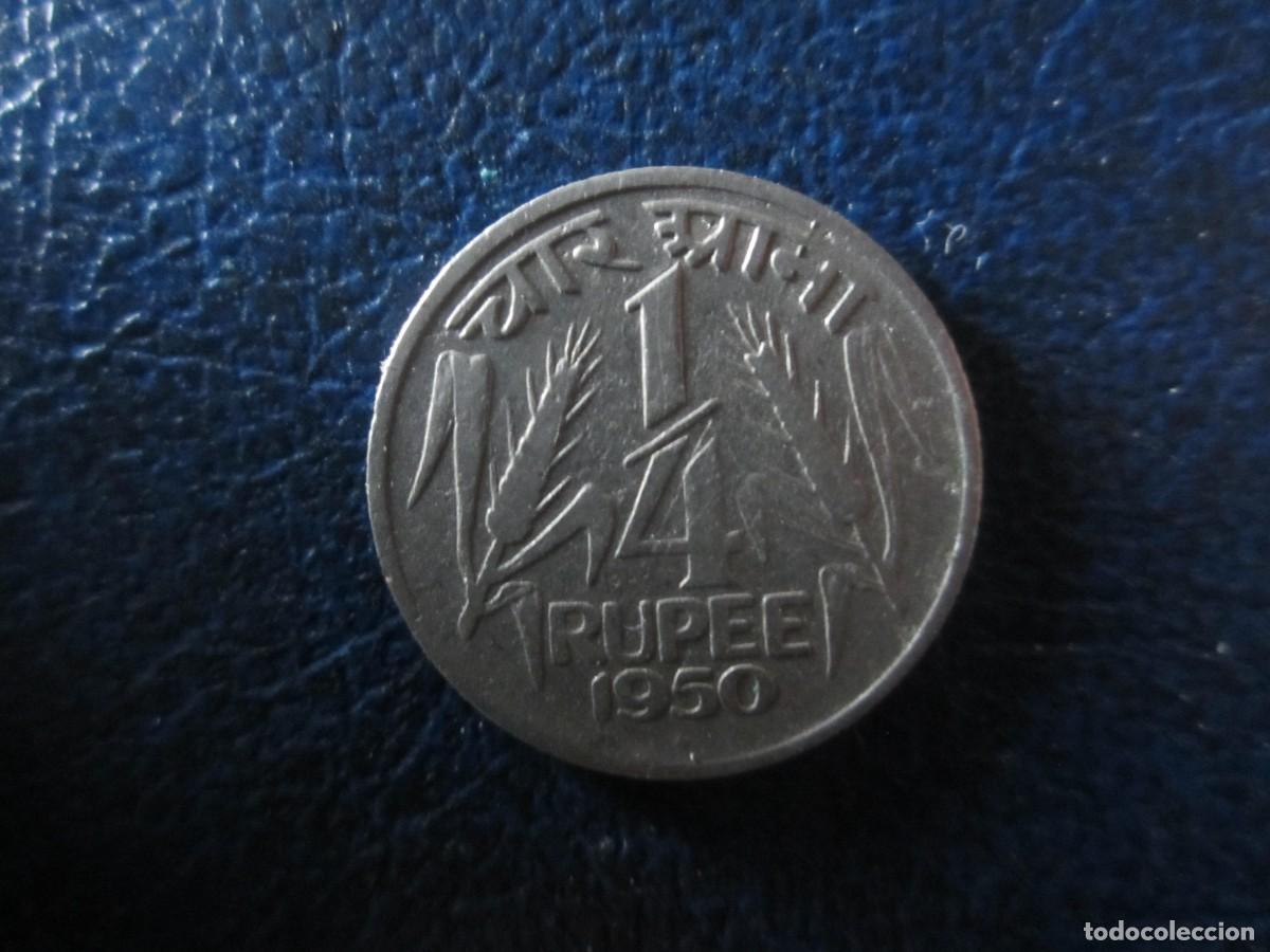 Monedas antiguas de Asia: India Brit&aacute;nica 1/4 Rupia 1950