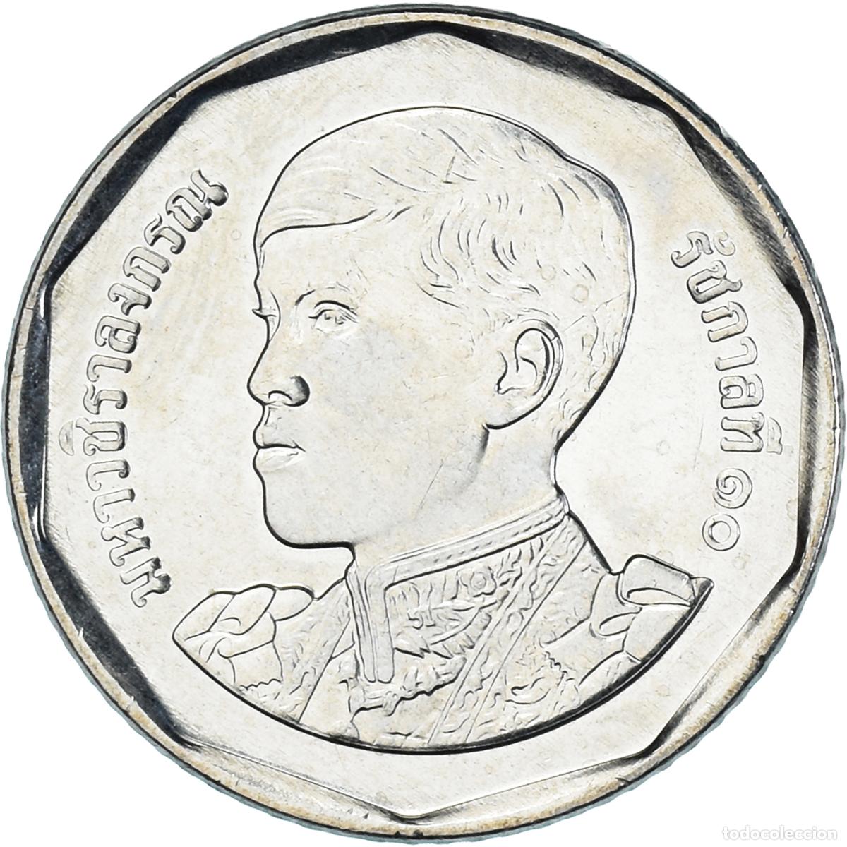 Monedas antiguas de Asia: [#1180044] Moneda, Tailandia, 5 Baht, 2018-2021, Rama X 1st portrait, SC, Cobre - n&iacute;quel