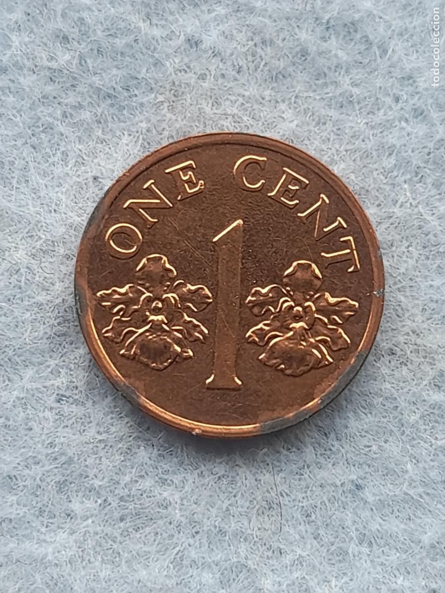 Monedas antiguas de Asia: Singapur. 1 C&eacute;ntimo. A&ntilde;o 1992. - Foto 2