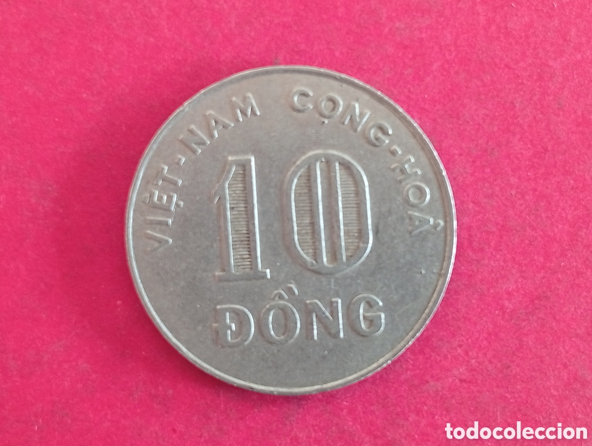 Monedas antiguas de Asia: 10 dong de Vietnam 1968