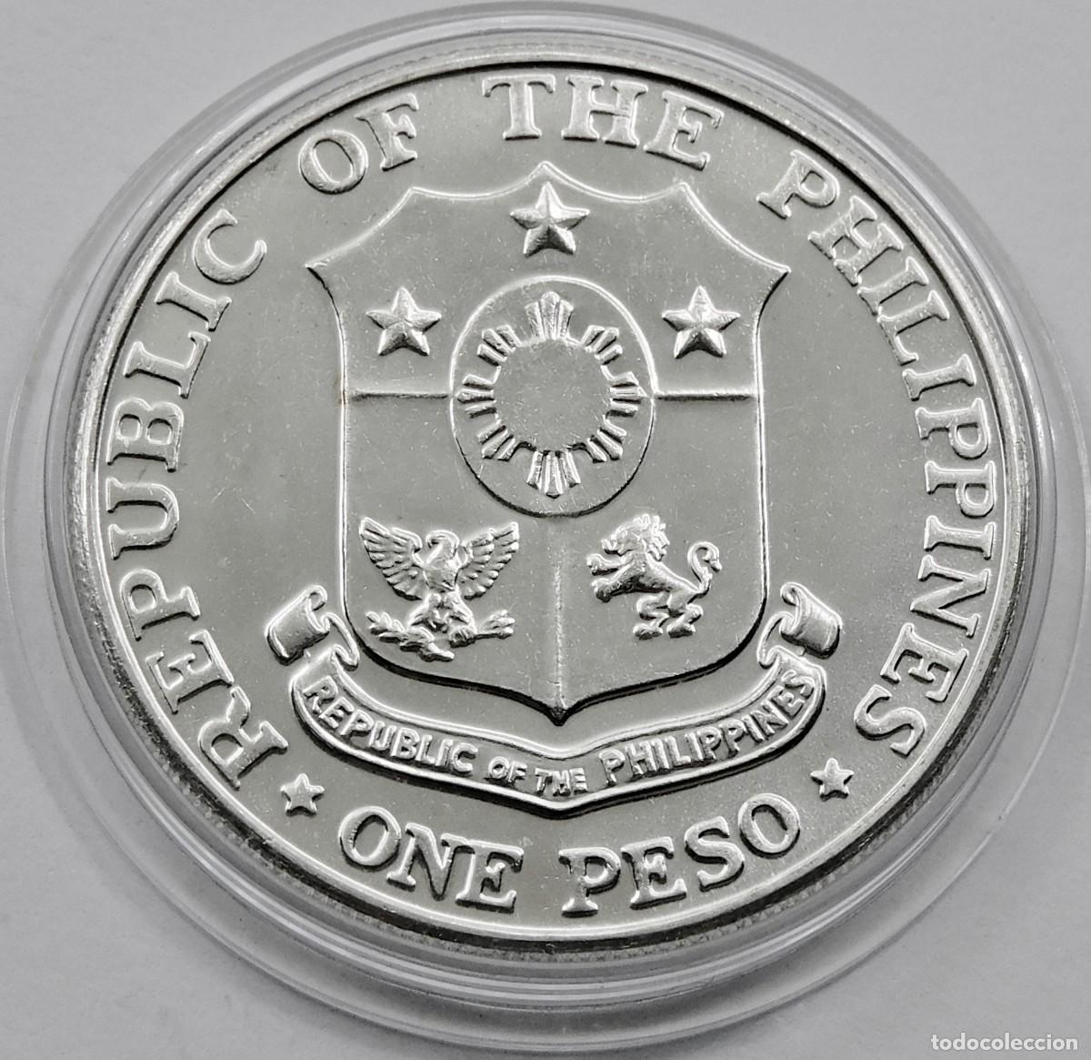 Alte M&uuml;nzen aus Asien: FILIPINAS 1 PESO 1967 - ANIVERSARIO DEL BATAAN DAY. PLATA SIN CIRCULAR. ESCASA