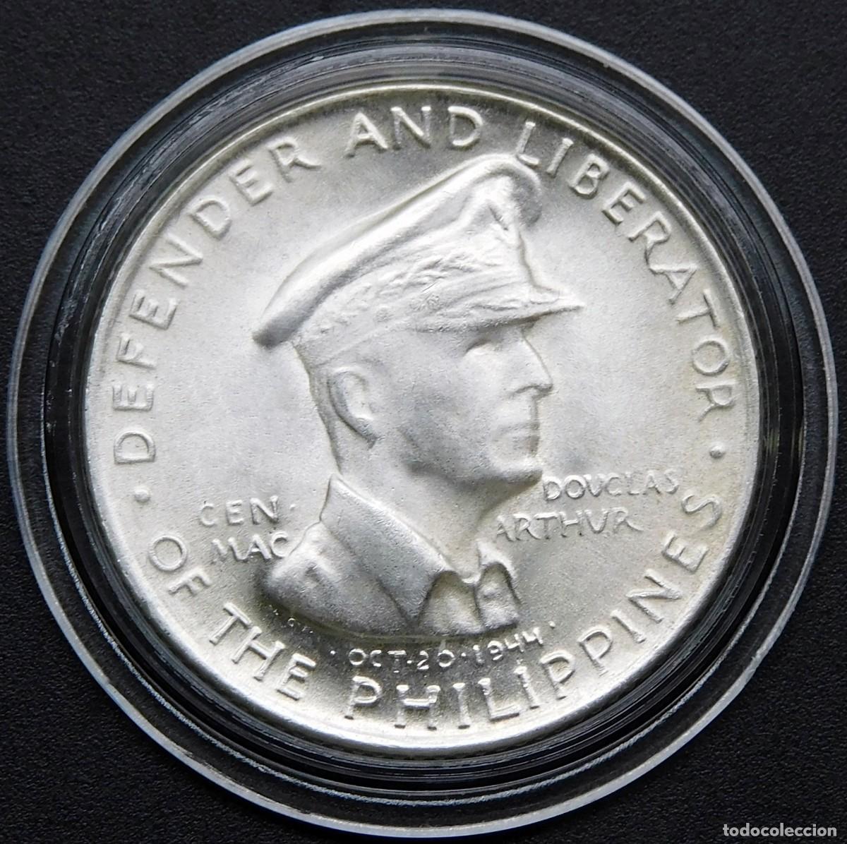 Alte M&uuml;nzen aus Asien: FILIPINAS 50 CENTAVOS 1947S - DOUGLAS MAC ARTHUR. PLATA 0,750 SIN CIRCULAR