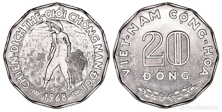 Monete antiche di Asia: VIETNAM - 20 DONG - 1968 - ACERO/NIQUEL - NO CIRCULADA