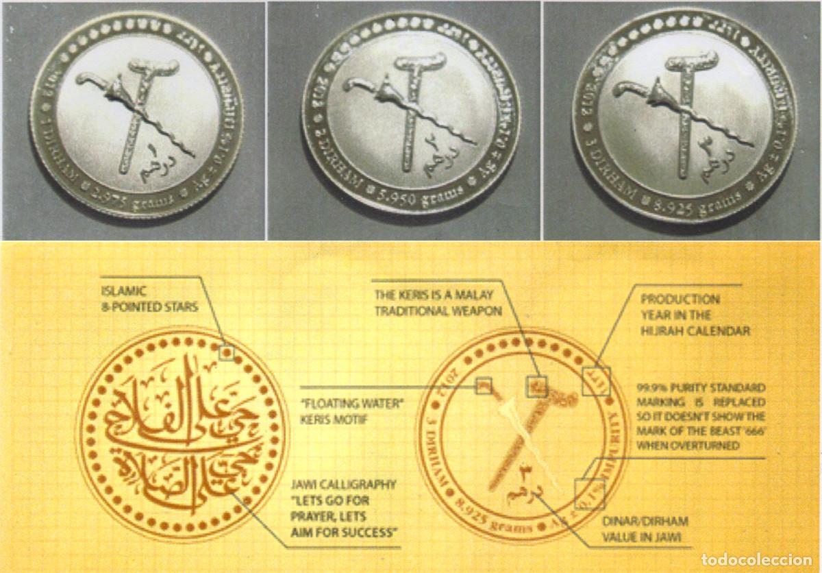 Monedas antiguas de Asia: BRUNEI - 1 - 2 - Y 3 DIRHAM - 2012 - NO CIRCULADAS - PLATA - Foto 2