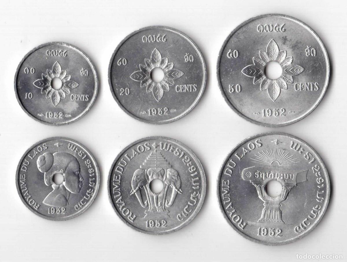 Alte M&uuml;nzen aus Asien: LAOS - SERIE COMPLETA - 1952 - NO CIRCULADA - ALUMINIO