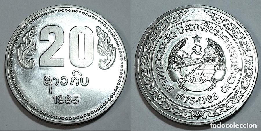 Monnaies anciennes d'Asie: LAOS - 20 KIP - 1985 - CUPRO/NIQUEL - NO CIRCULADA - KM#40