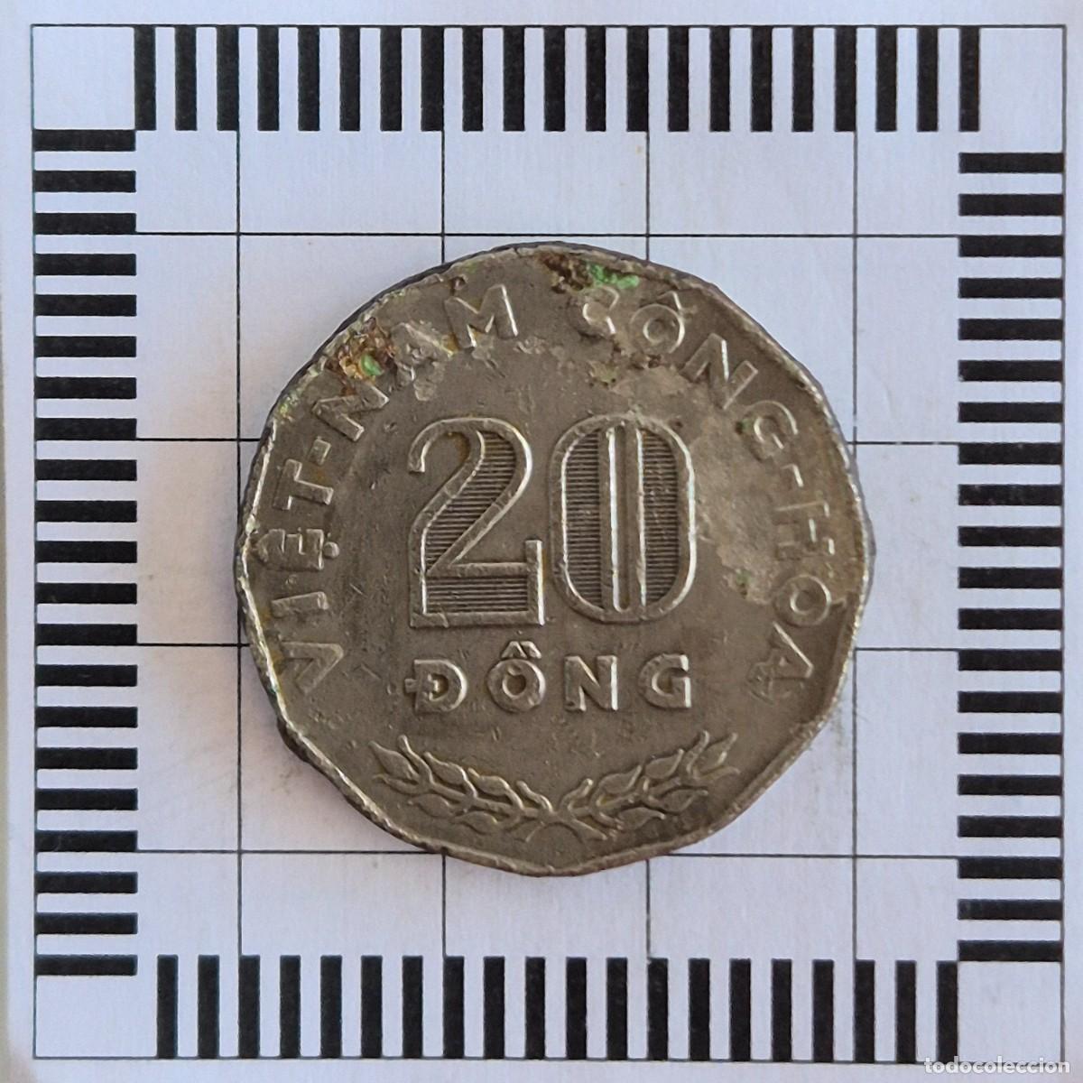 Monedas antiguas de Asia: 20 DONG, VIETNAM DEL SUR. 1968. (KM#10).