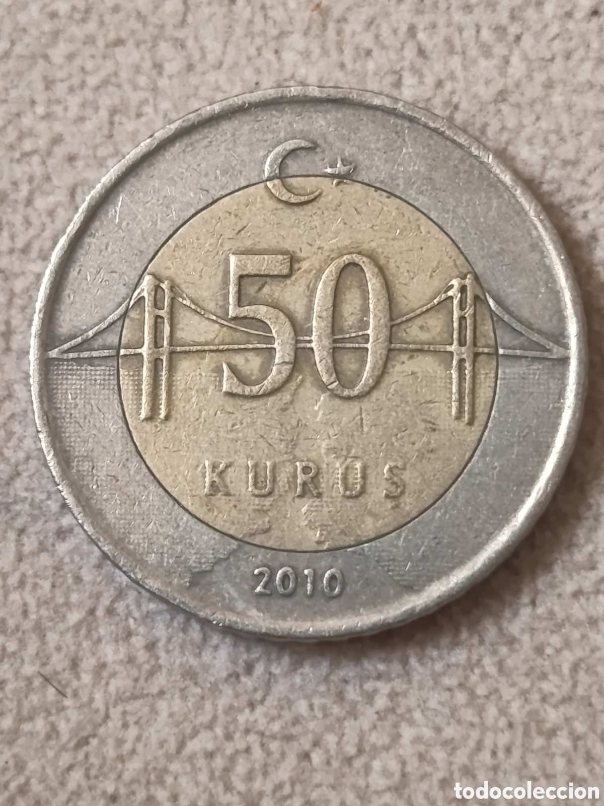 Monedas antiguas de Asia: Turqu&iacute;a 50 Kurus 2010 - Foto 2
