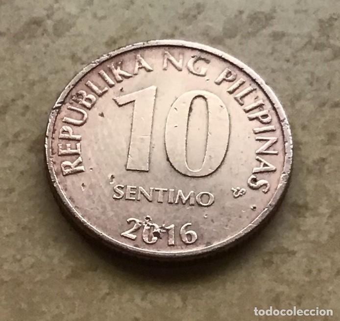 Monedas antiguas de Asia: 10 c&eacute;ntimos de Filipinas. A&ntilde;o 2016