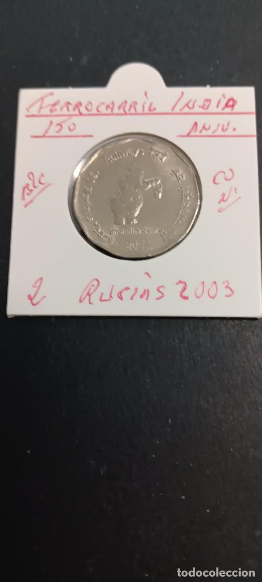 Monedas antiguas de Asia: INDIA 2 RUPIAS 2003 BC KM=307 (CUPRONIQUEL) 150 ANIV. FERROCARIL