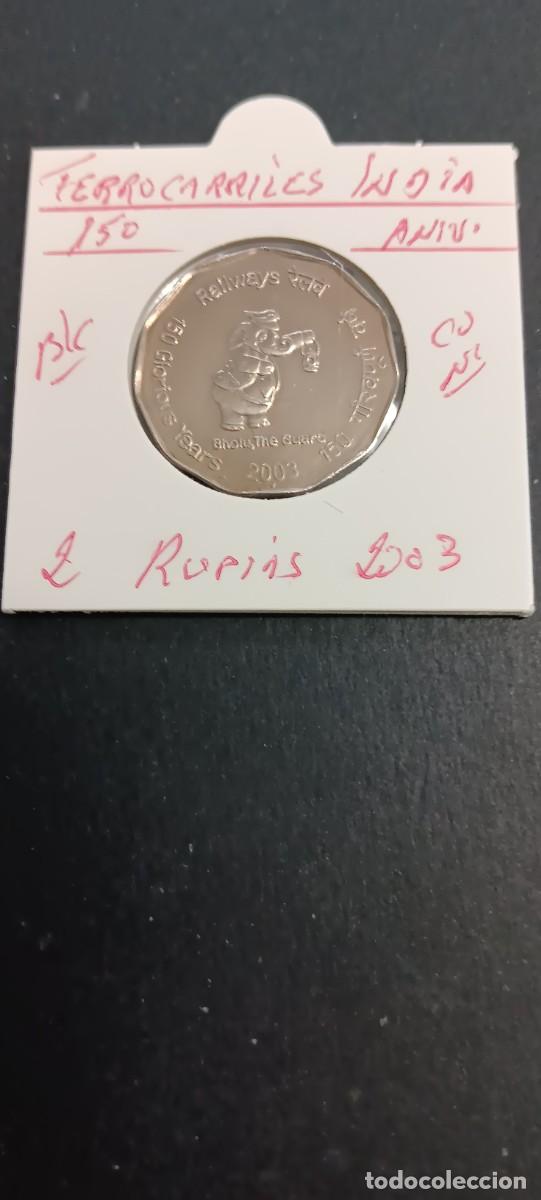 Monedas antiguas de Asia: INDIA 2 RUPIAS 2003 BC KM=307 (CUPRONIQUEL) 150 ANIV. FERROCARIL