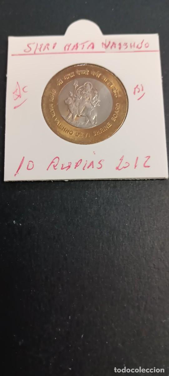 Monedas antiguas de Asia: INDIA 10 RUPIAS 2012 S/C KM=430 (BIMETALICA) SHRI MATA VAISHNO